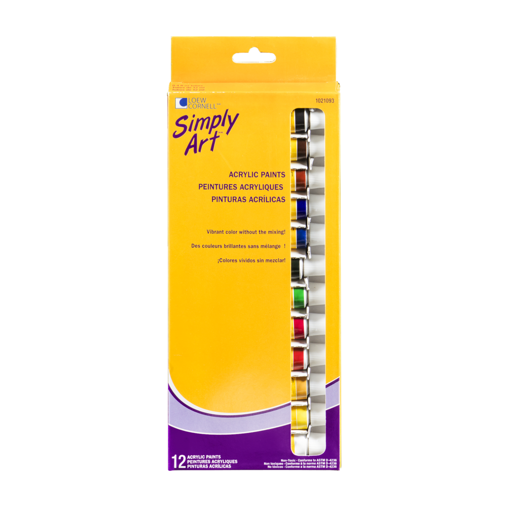 slide 1 of 4, Loew-Cornell Simply Art Acrylic Color Tubes, 0.4 fl oz; 12 ml