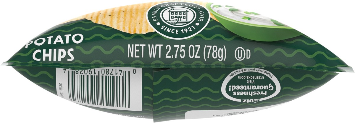 slide 4 of 7, Utz 2.75 oz Utz Ripples Sour Cream & Onion Potato Chips, 2.75 oz