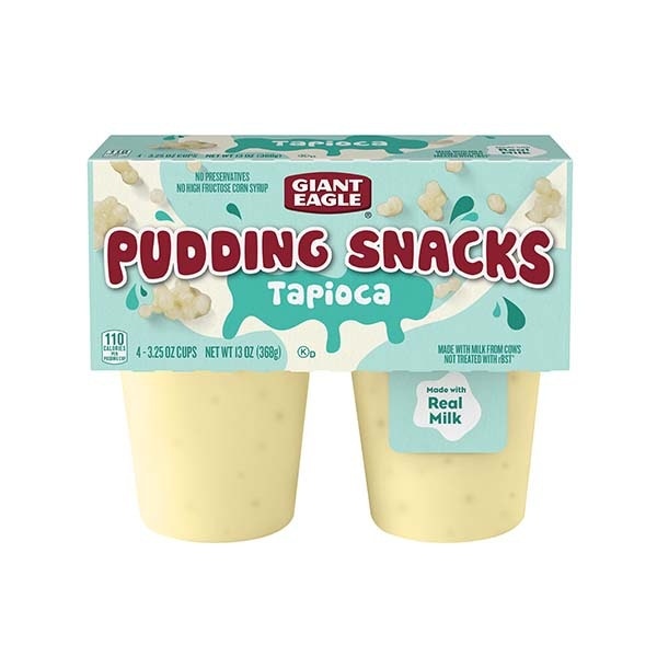 slide 1 of 1, Giant Eagle Tapioca Pudding Snacks, 13 oz