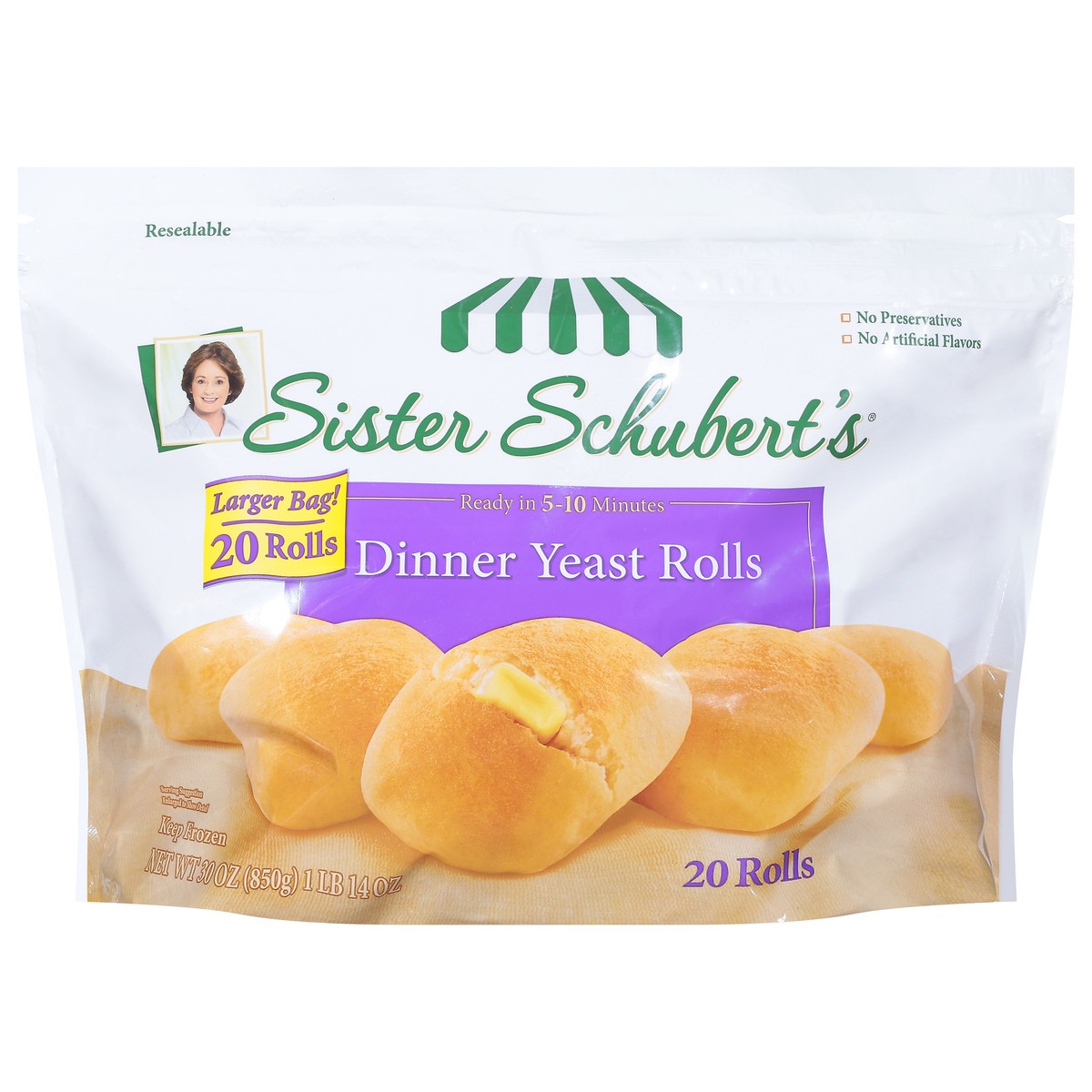 slide 1 of 9, Sister Schubert's Dinner Yeast Rolls 20 ea, 20 ct