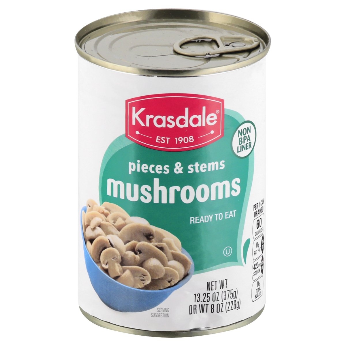 slide 1 of 1, Krasdale Mushrooms Pieces & Stems, 8 oz