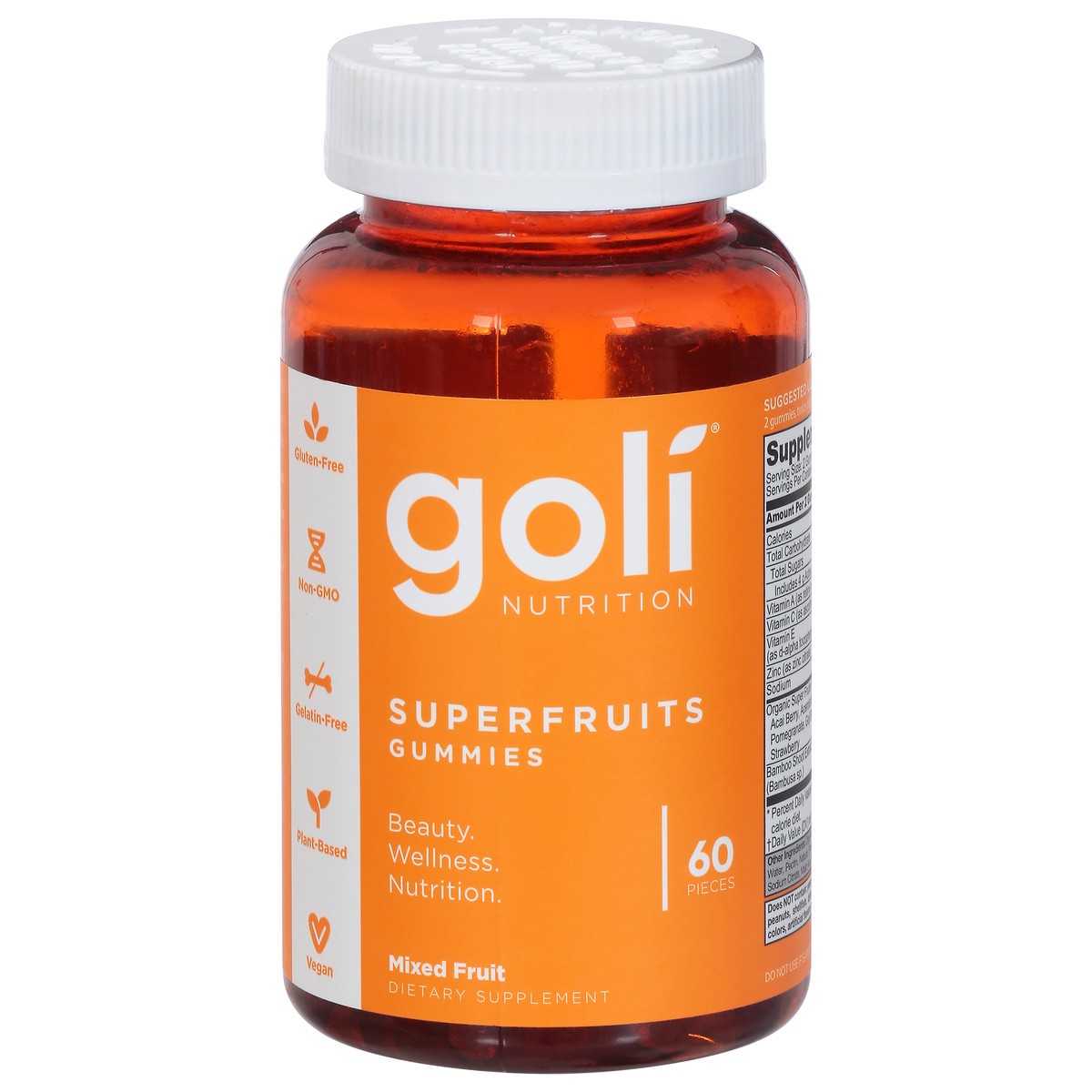 slide 1 of 1, Goli Mixed Fruit Superfruits 60 Gummies, 1 ct