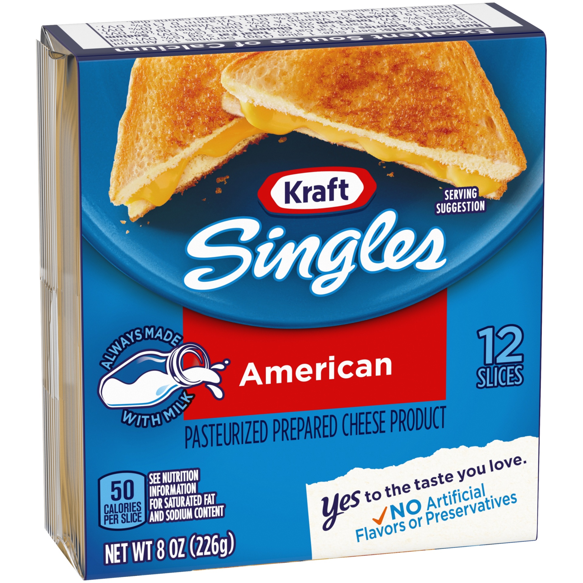 slide 2 of 6, Kraft Singles American Cheese Slices Pack, 8 oz