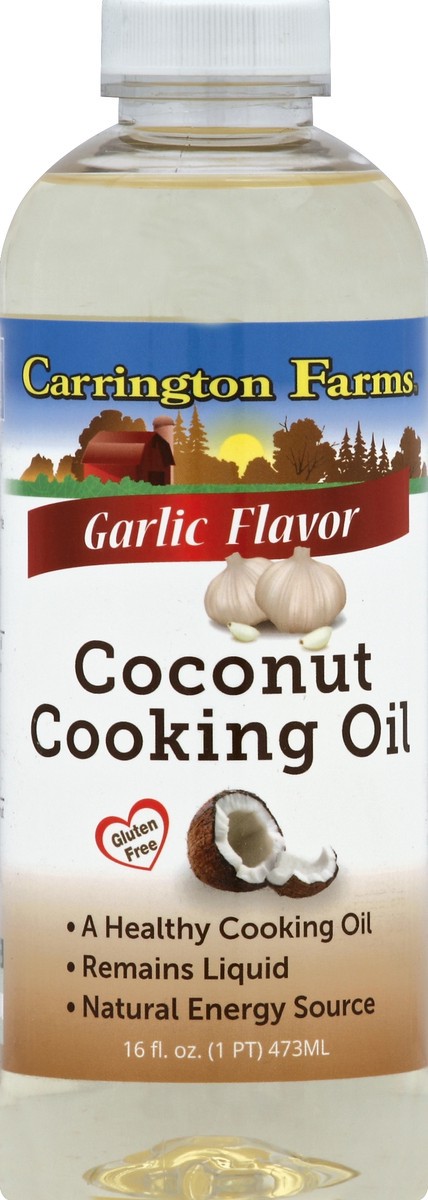 slide 2 of 2, Carrington Farms Coconut Cooking Oil Garlic Flavor, 16 fl oz