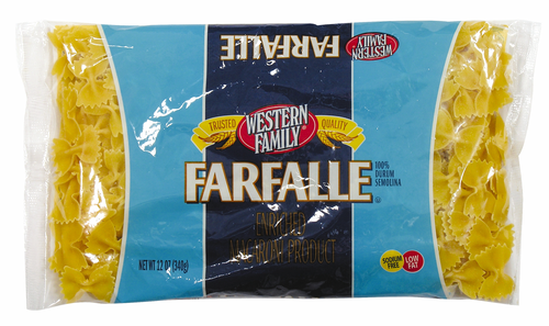 slide 1 of 1, Western Family Farfalle Bow Tie Pasta, 12 oz