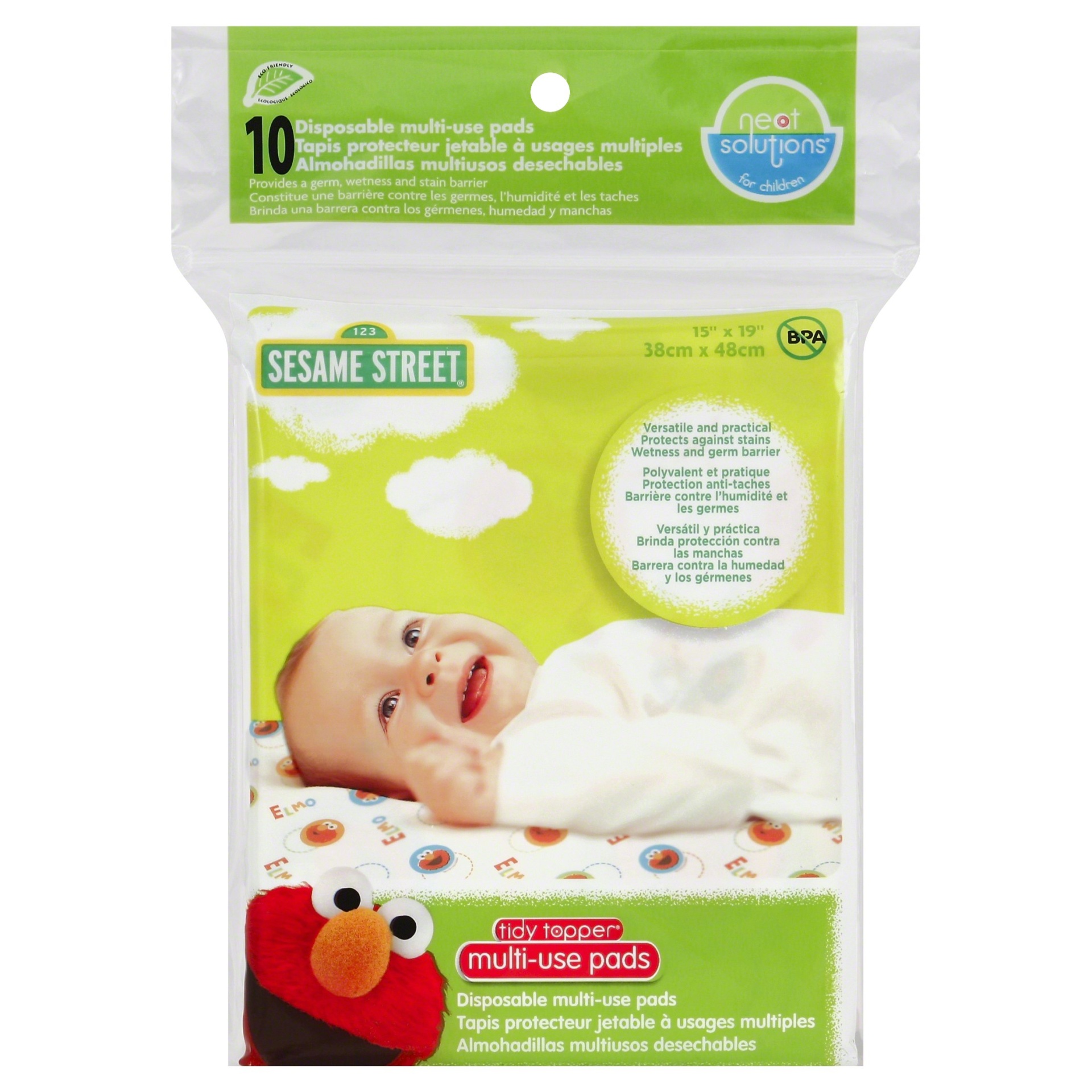 slide 1 of 1, Neat Solutions Sesame Street Multi-Use Pads, 10 ct