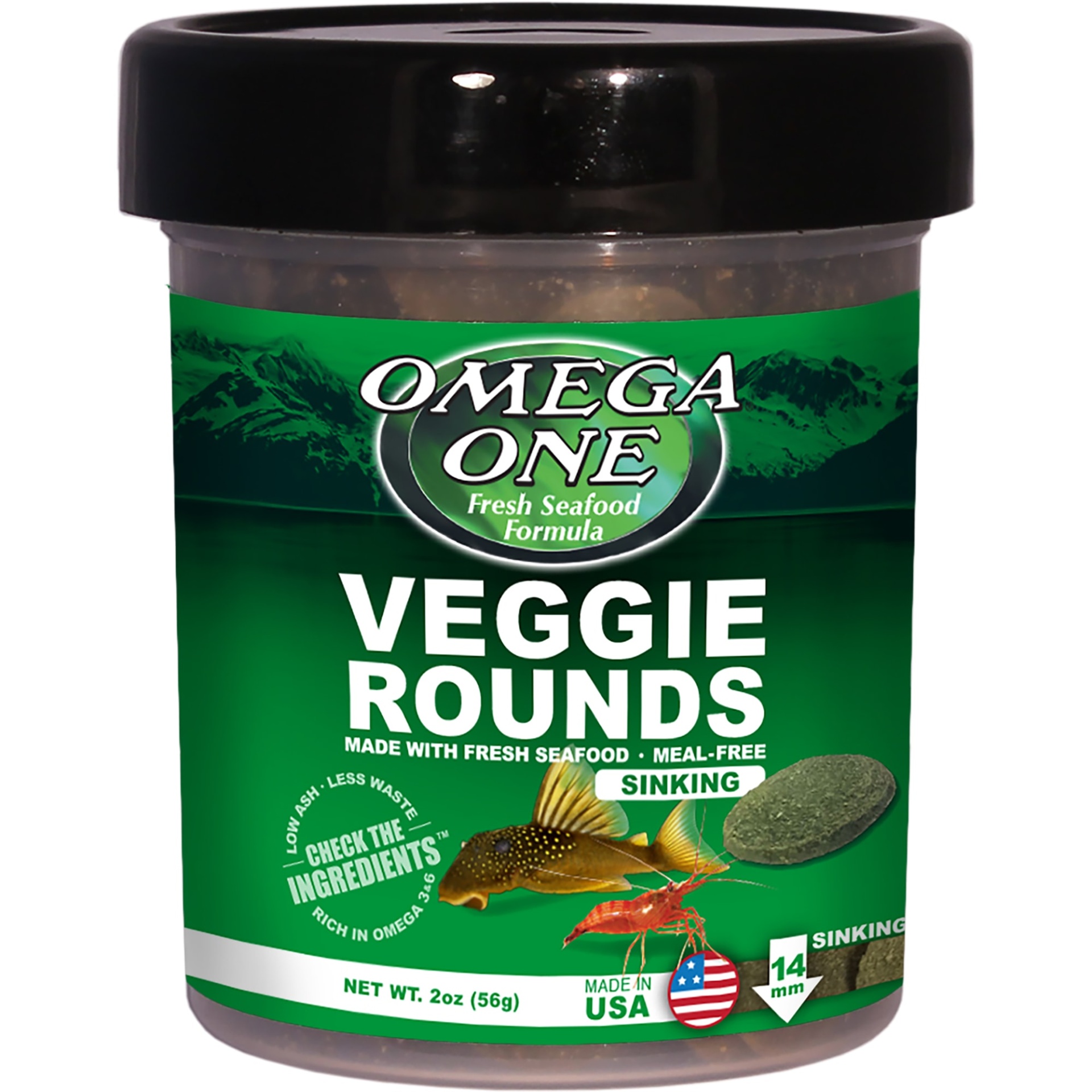 slide 1 of 1, Omega One Veggie Rounds, 2 oz