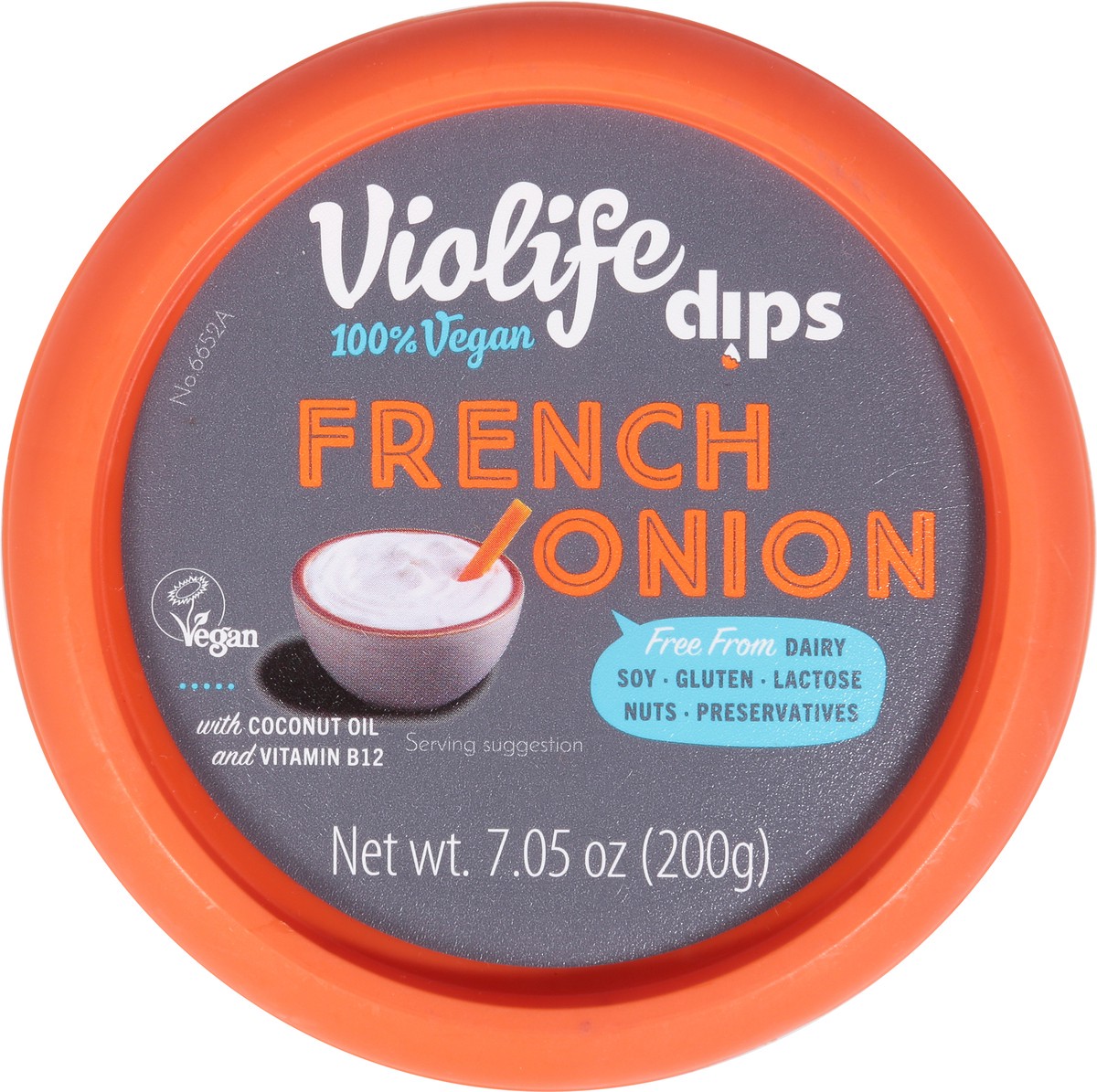 slide 4 of 9, Violife Just like French Onion Dip, Dairy-Free Vegan 7.05 oz Tub, 75 oz