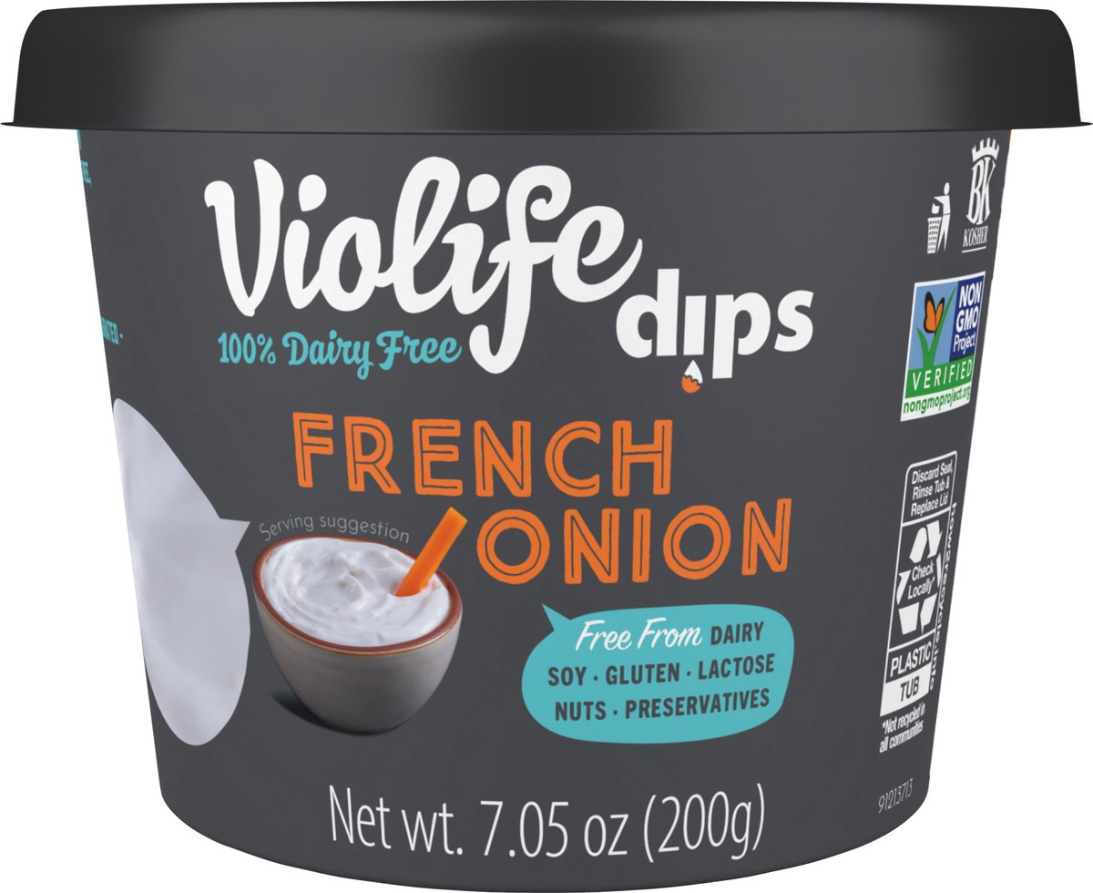 slide 1 of 9, Violife Just Like French Onion Dip, Dairy-Free Vegan - 7.05 oz, 75 oz