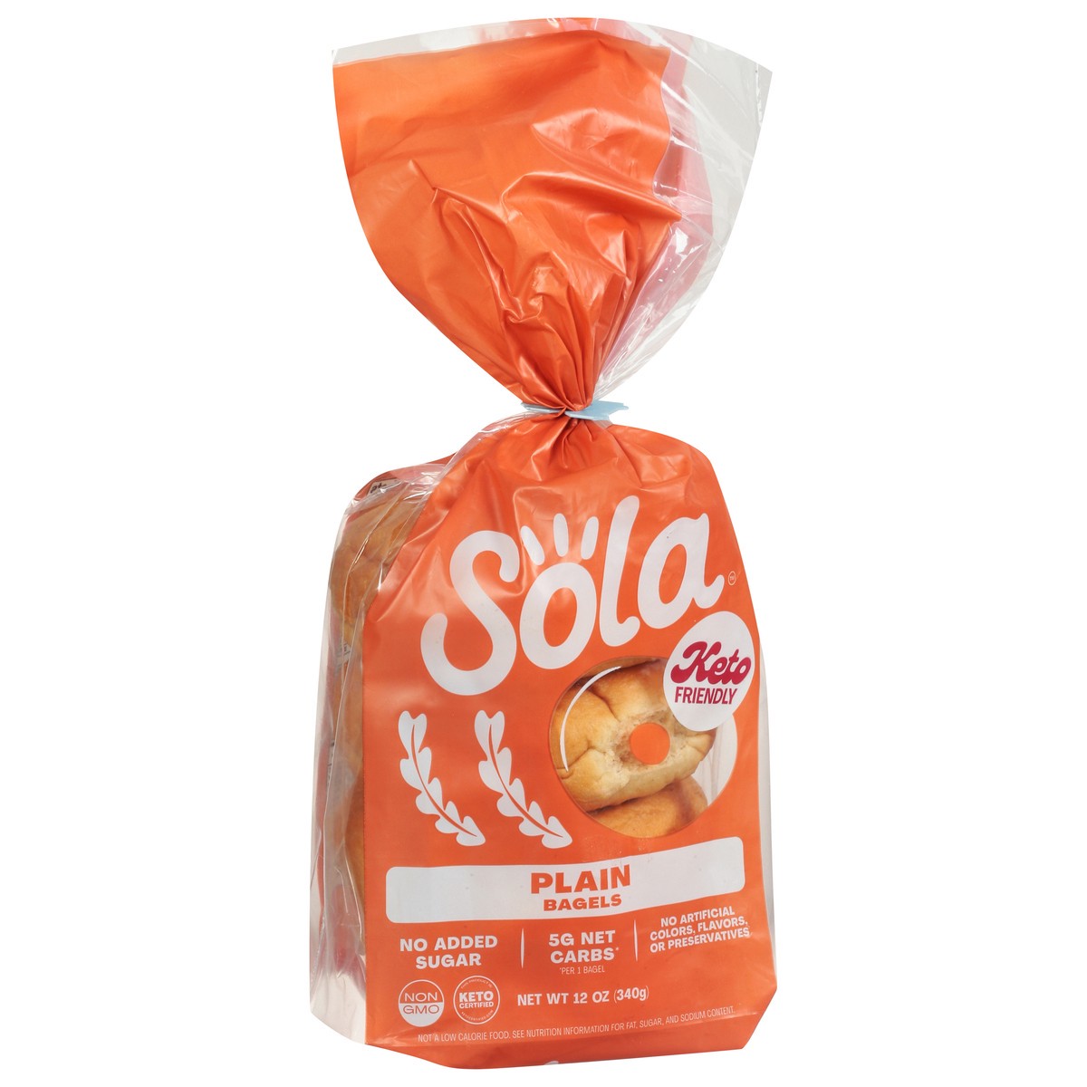 slide 7 of 9, Sola Plain Bagels, High Protein, Low Carb, 4 ct; 12 oz