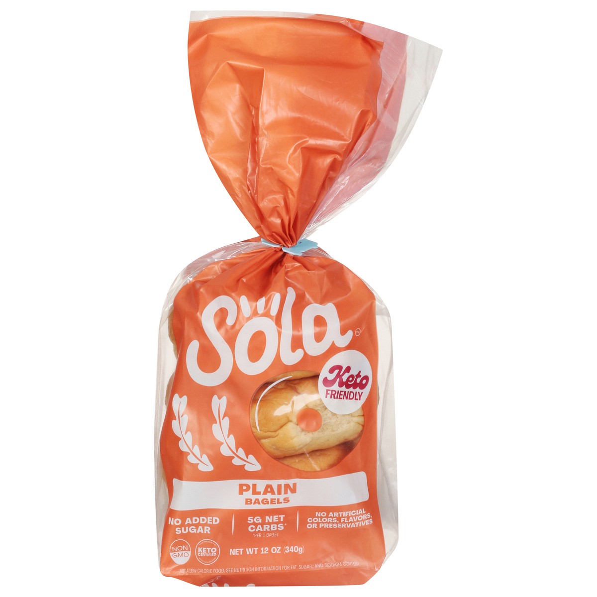 slide 1 of 9, Sola Plain Bagels, High Protein, Low Carb, 4 ct; 12 oz