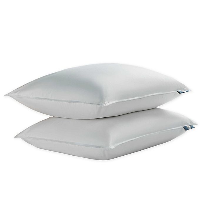 slide 1 of 5, Serta Goose Feather and Down Standard/Queen Pillows - White, 2 ct