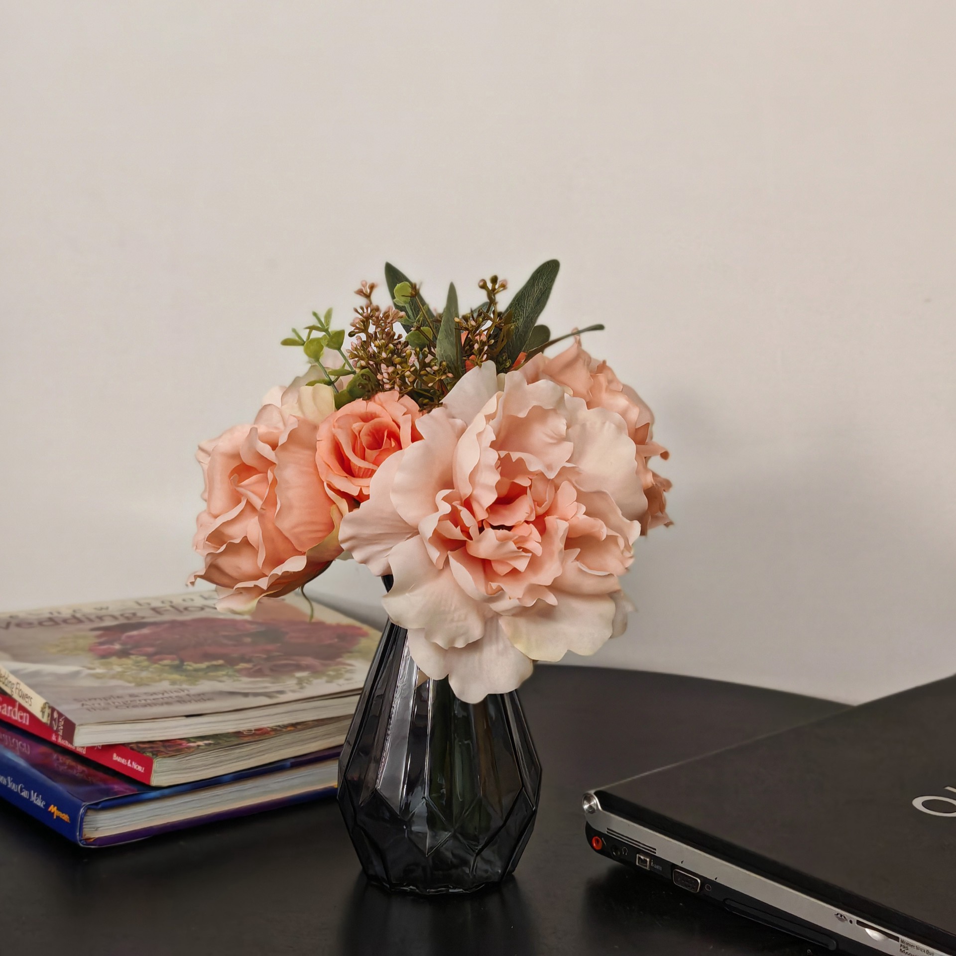 slide 3 of 3, 11" Pink Rose & Peony Bouquet By Ashland, 7 in x 7 in x 11 in