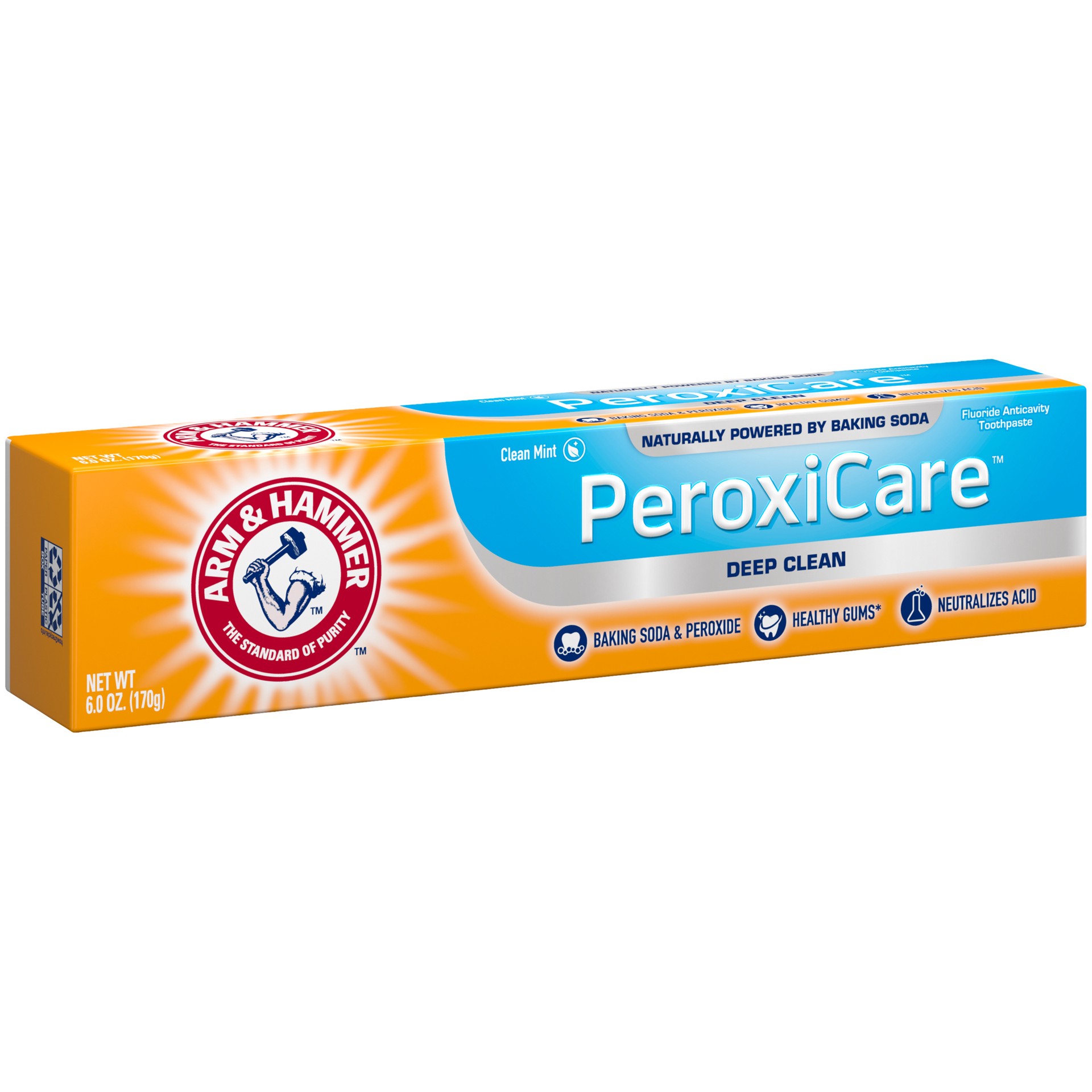 slide 3 of 5, ARM & HAMMER Peroxicare Toothpaste – Clean Mint- Fluoride Toothpaste, 6 oz