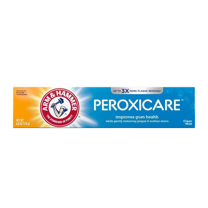 slide 1 of 5, ARM & HAMMER Peroxicare Toothpaste – Clean Mint- Fluoride Toothpaste, 6 oz