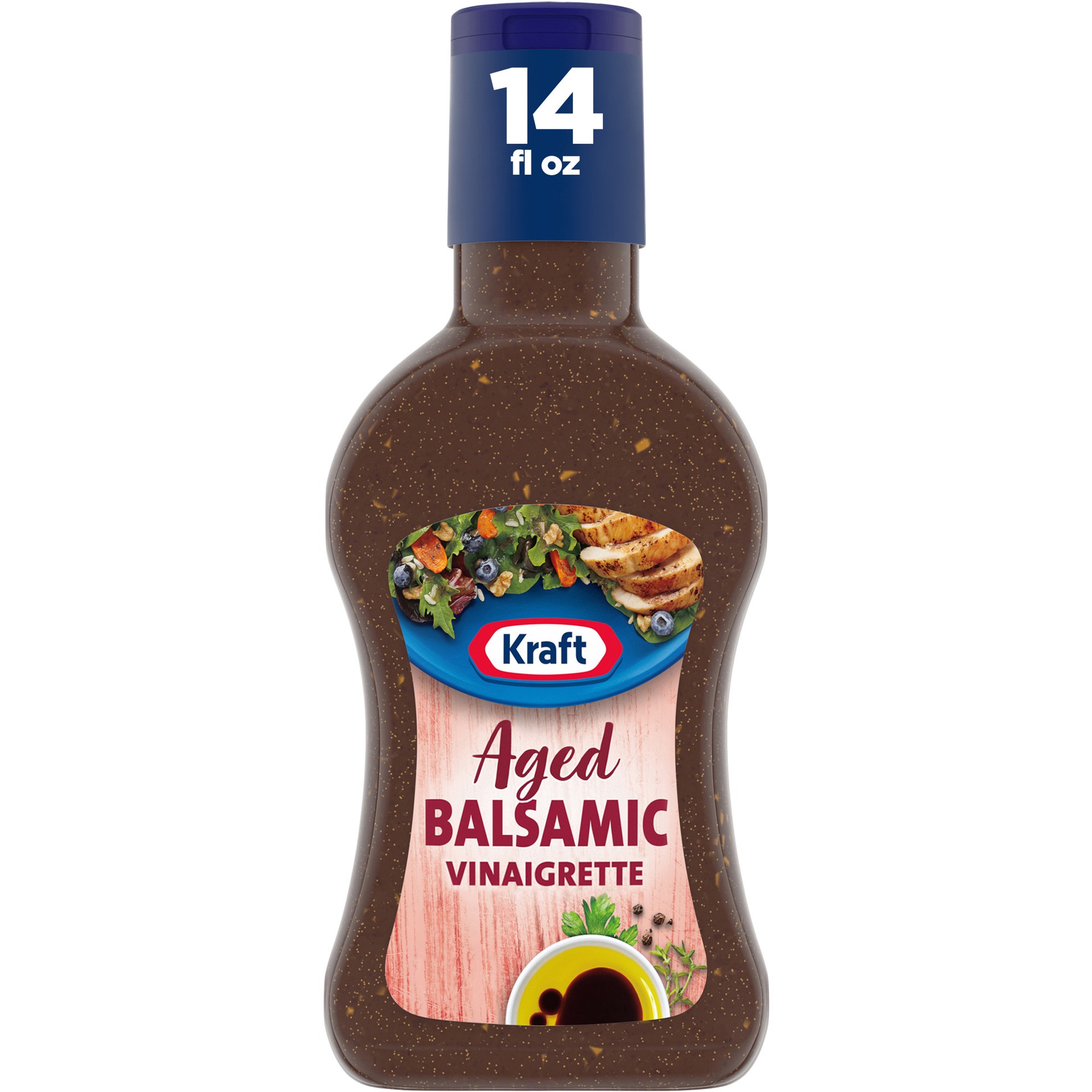 slide 1 of 5, Kraft Aged Balsamic Vinaigrette Salad Dressing, 14 fl oz Bottle, 14 fl oz