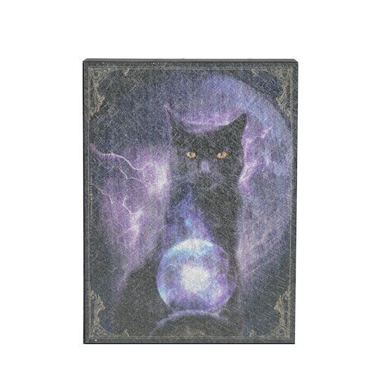 slide 1 of 2, 8" Cat With Crystal Ball Tabletop Decor By Ashland, 8 in