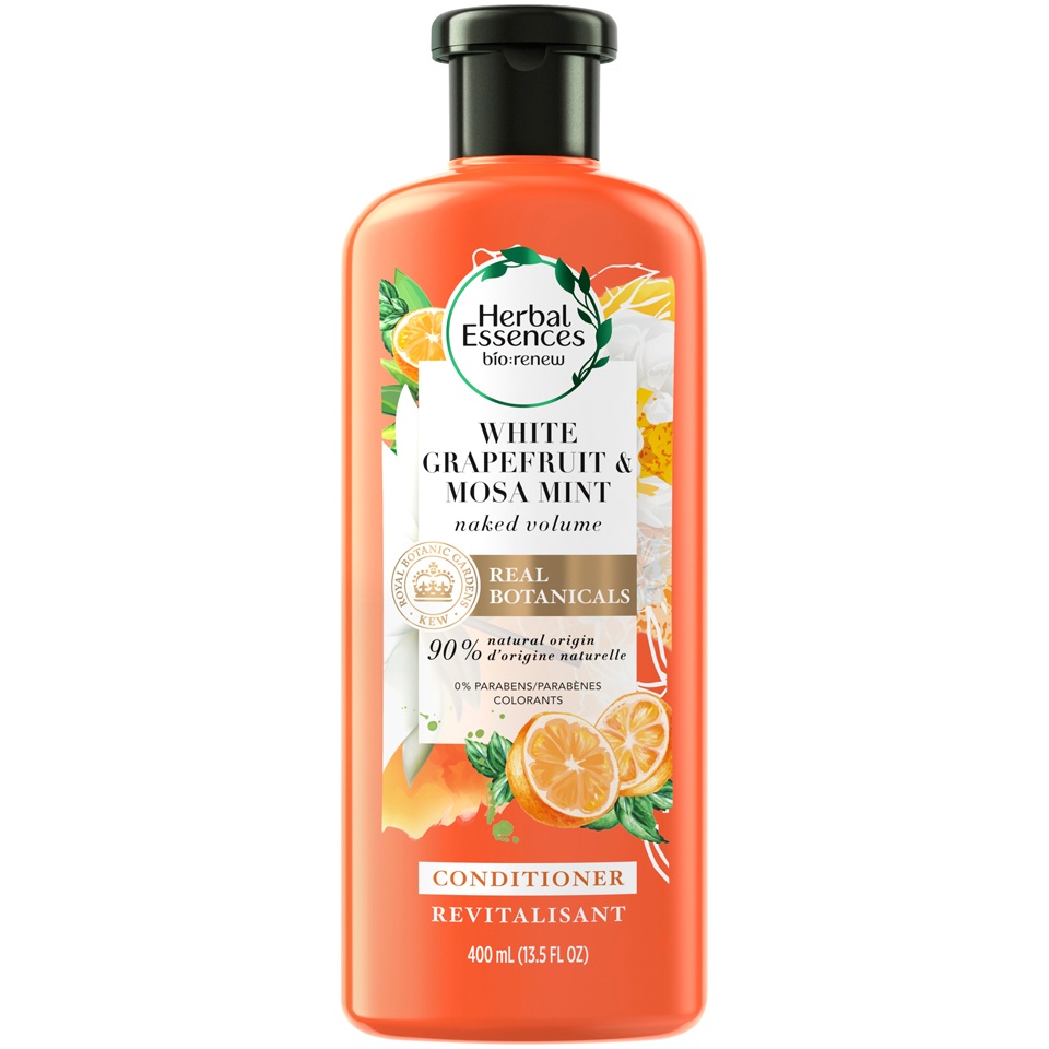 slide 1 of 5, Herbal Essences Biorenew Naked Volume White Grapefruit Mosa Mint Conditioner, 13.5 oz