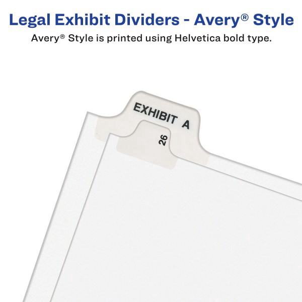 slide 6 of 6, Avery® Premium Collated Legal Dividers Avery® Style, Side-Tab, 26-50 & Table Of Contents, 8-1/2"" x 11"", 1 ct