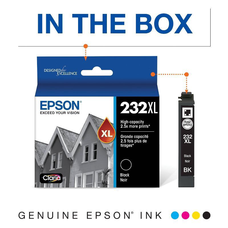 slide 5 of 5, Epson T232 - High Capacity - Black - Original - Ink Cartridge, 1 ct