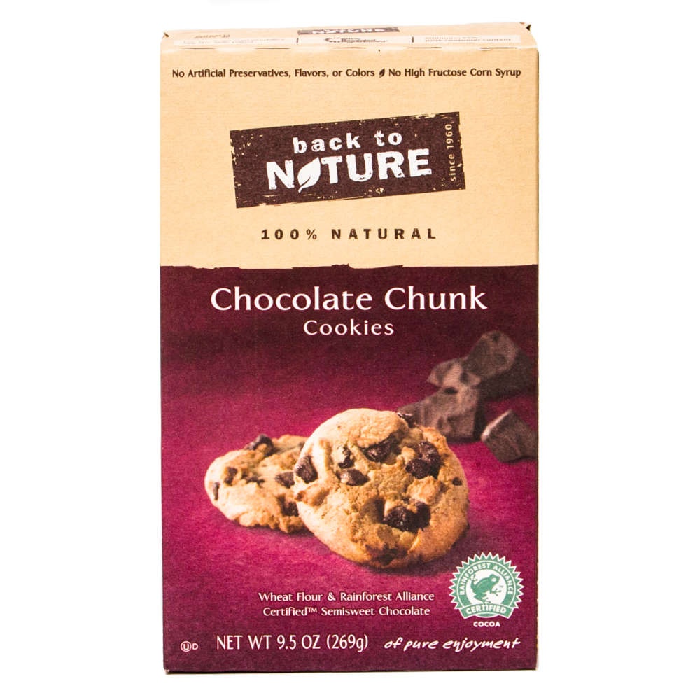 slide 1 of 6, Back To Nature Cookies, Chocolate Chunk, 9.5 oz