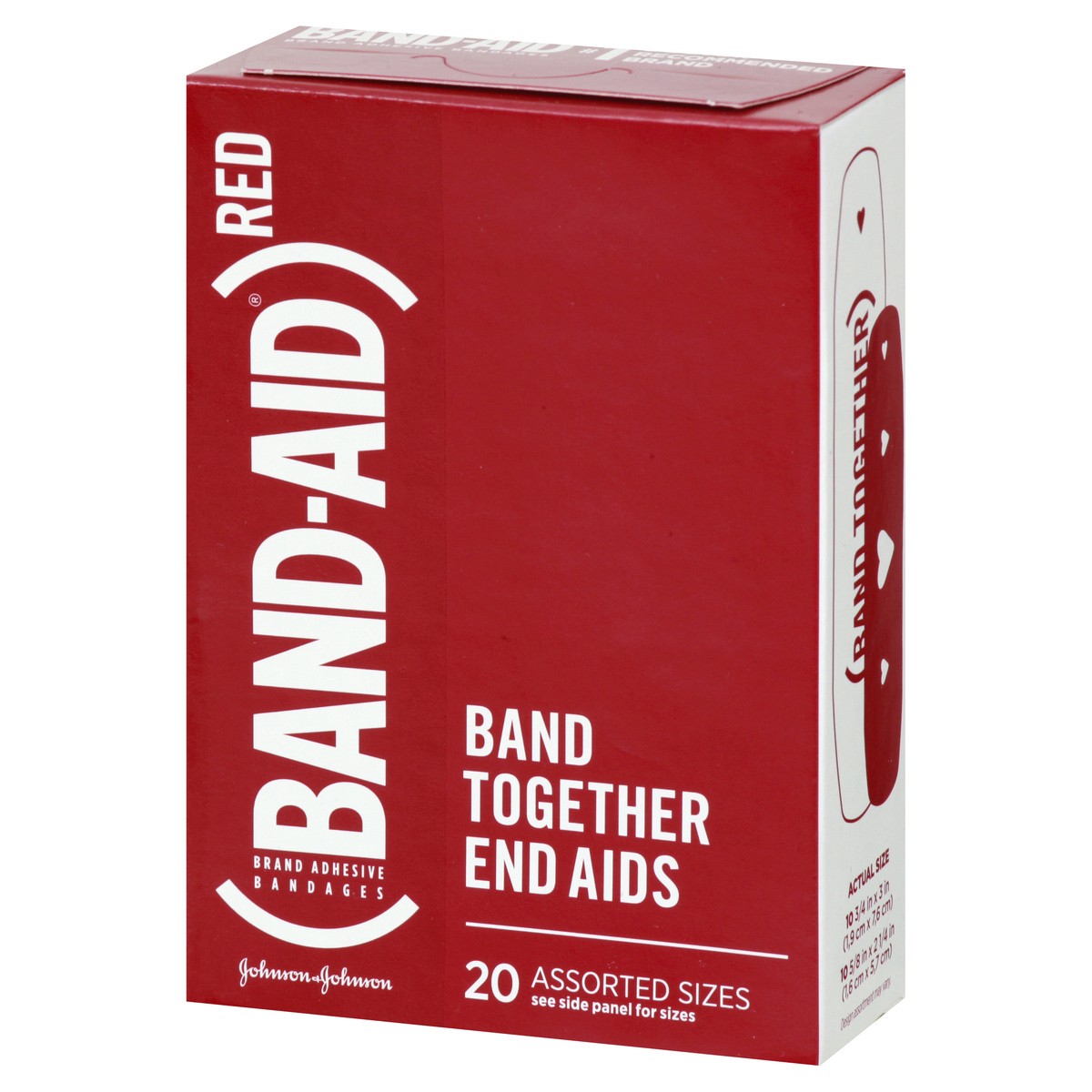 slide 3 of 9, BAND-AID Adhesive Bandages Featuring (Red), Wound Care Protection of Minor Cuts & Scrapes for All Ages, Help Support the Fight to End AIDS, Assorted Sizes, 20 ct, 20 ct