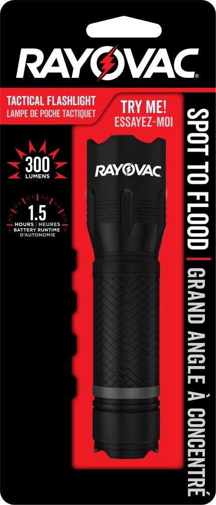 slide 1 of 1, Rayovac Spot To Flood Tactical Flashlight - Black, 1 ct