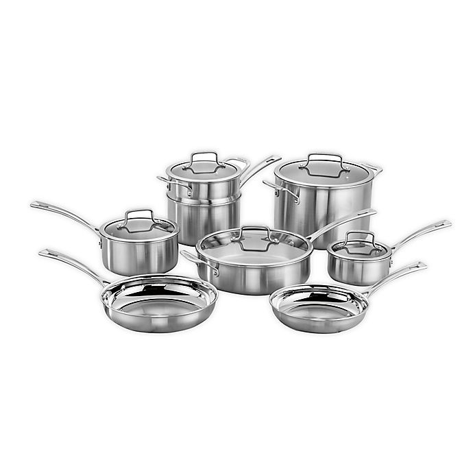 slide 2 of 3, Cuisinart Tri-Ply Pro Stainless Steel Cookware Set, 13 ct
