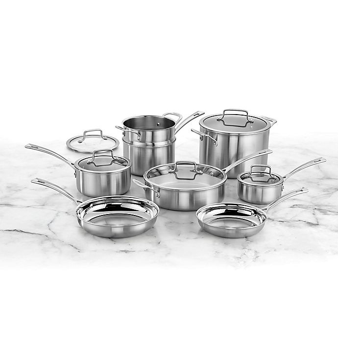slide 3 of 3, Cuisinart Tri-Ply Pro Stainless Steel Cookware Set, 13 ct