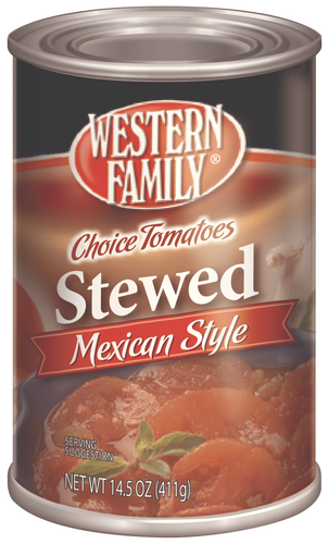 slide 1 of 1, Western Family Mexican Style Stewed Tomatoe, 14.5 oz