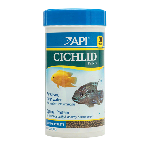 slide 1 of 1, API Floating Cichlid Pellets Fish Food, 4.2 oz