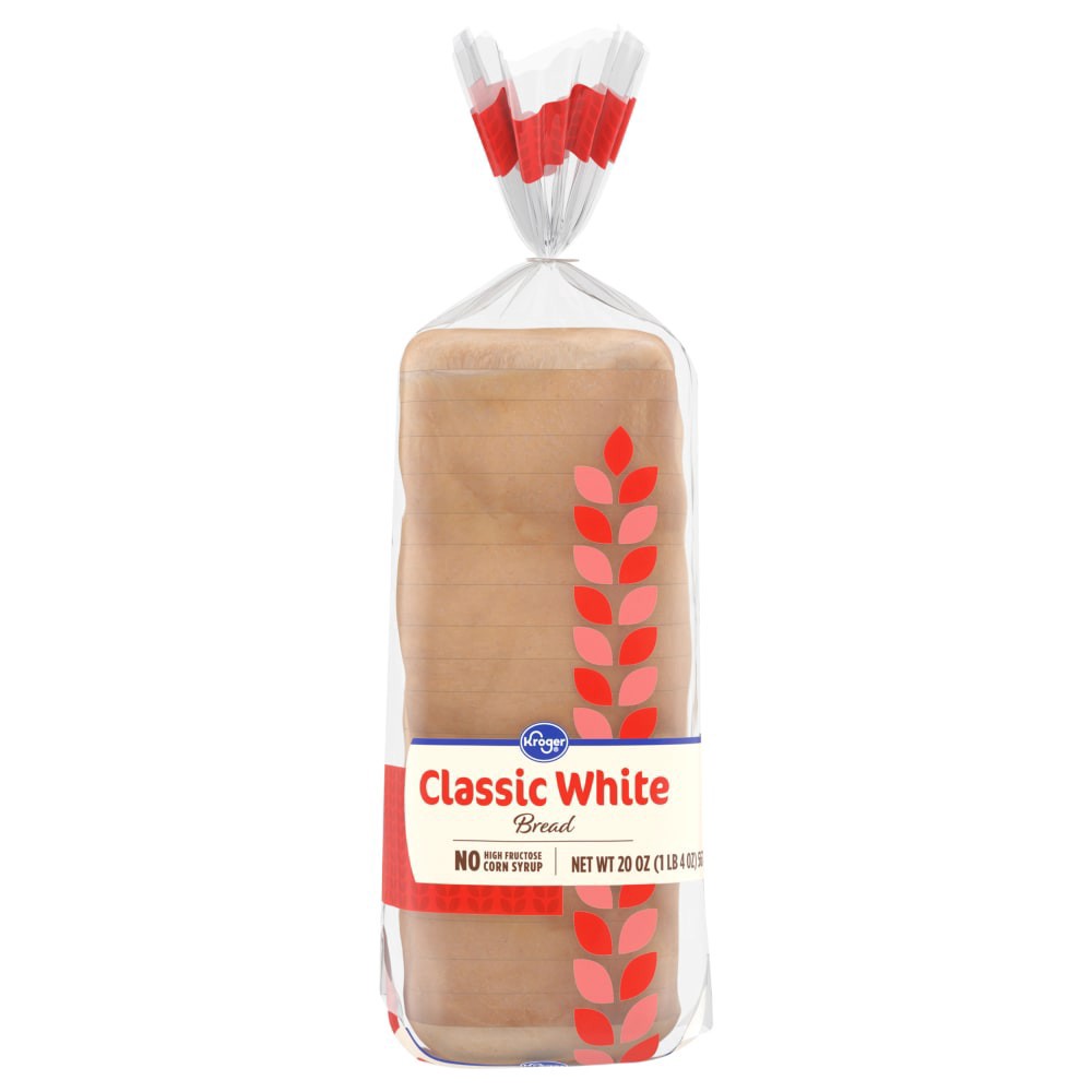 slide 1 of 1, Kroger Classic White Bread, 20 oz