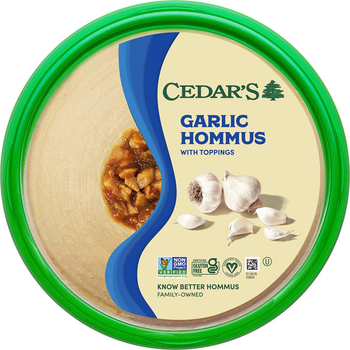 slide 4 of 4, Cedar's Foods Garlic Hommus, 20 oz