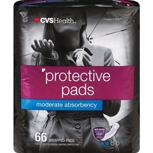 slide 1 of 1, CVS Health Moderate Absorbency Protective Pads, 66 ct