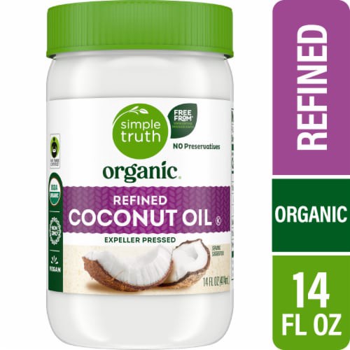 slide 1 of 4, Simple Truth Organic Refined Coconut Oil, 14 fl oz