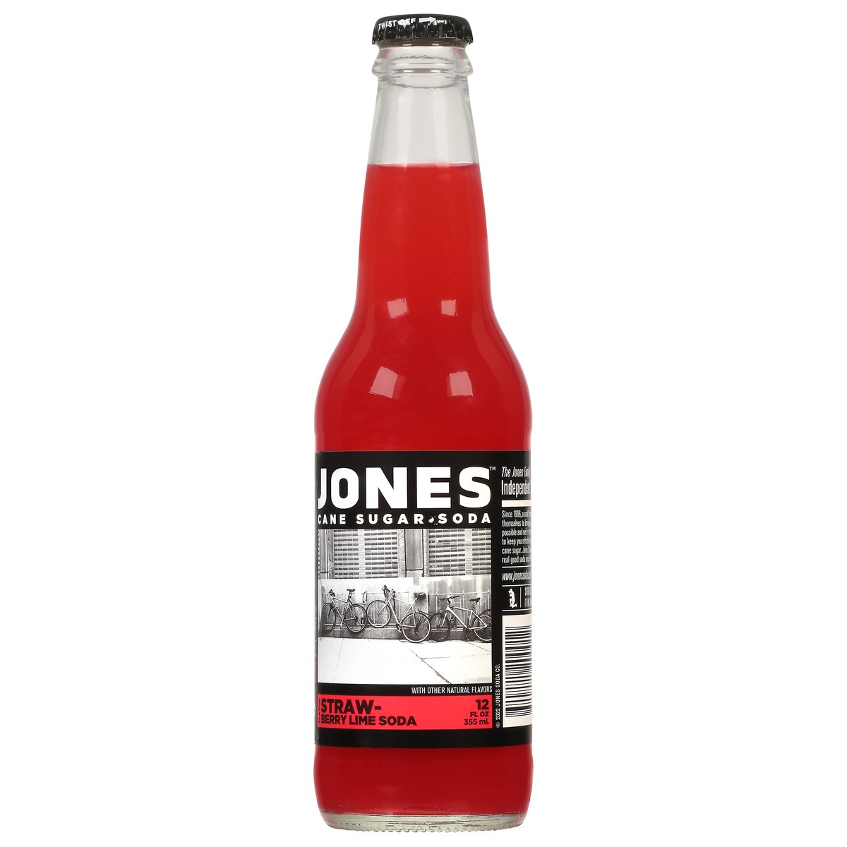 slide 9 of 9, Jones Straw-Berry Lime Cane Sugar Soda - 12 fl oz, 12 fl oz