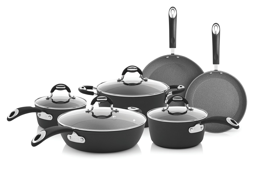 slide 1 of 1, Bialetti Impact Cookware Set - Black, 10 ct