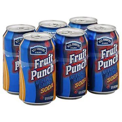 Hill Country Fare Fruit Punch Soda 6pk Cans