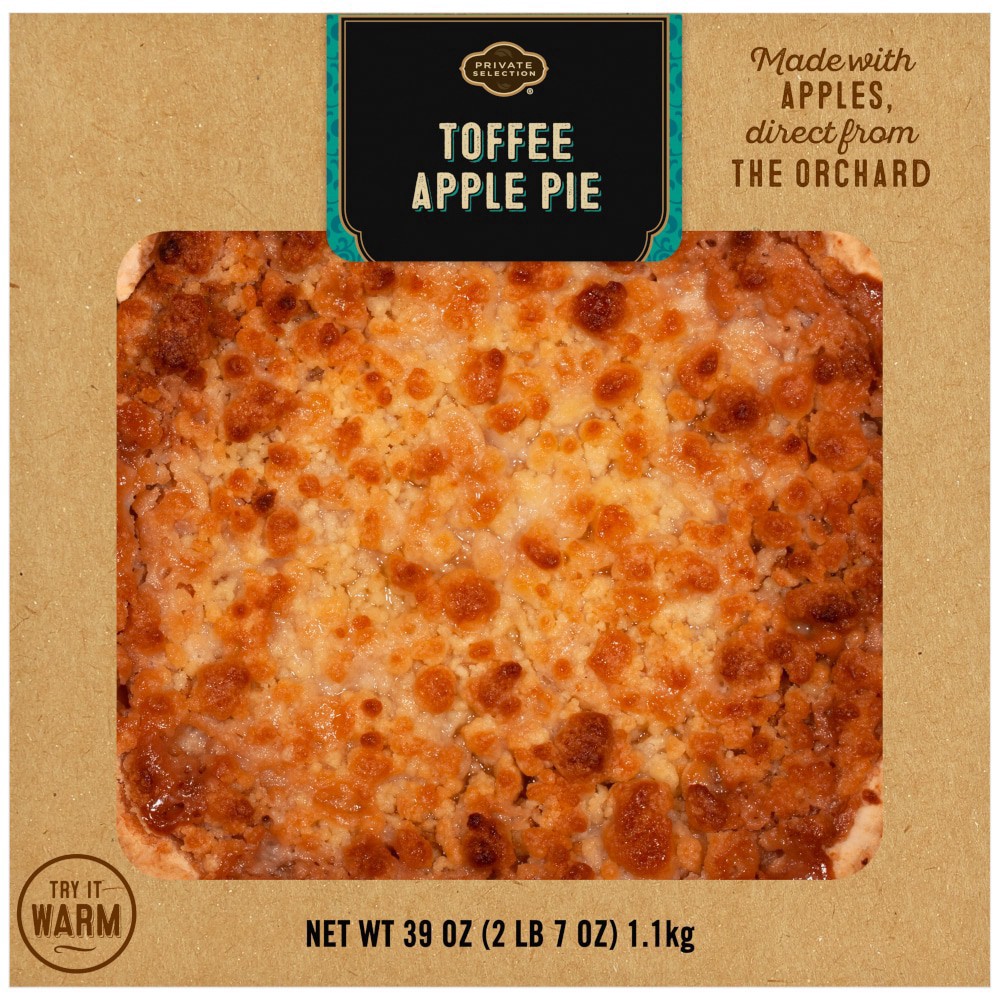 slide 3 of 3, Private Selection Toffee Apple Pie, 39 oz
