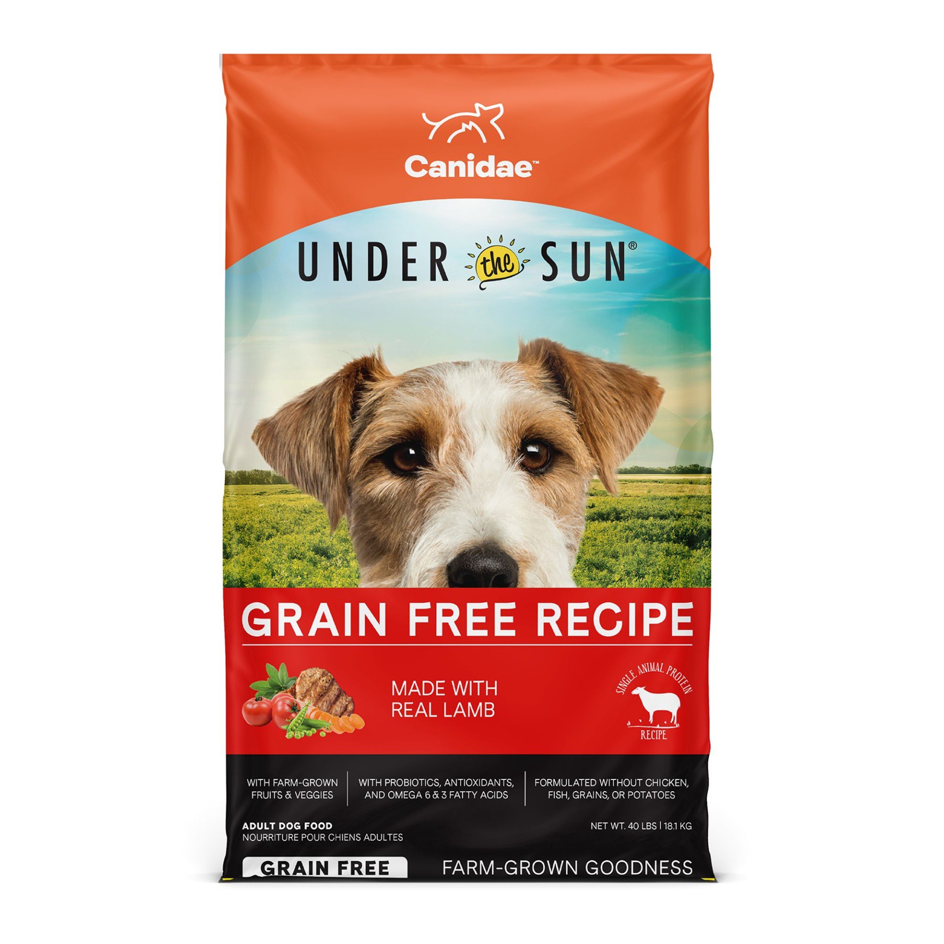 slide 1 of 1, CANIDAE Under The Sun Grain Free Adult Dog Dry Food With Lamb, 40 lb
