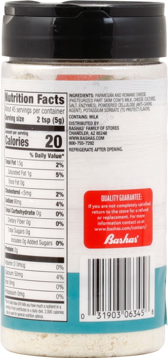 slide 3 of 12, Bashas Grt Parm Romano Cheese, 8 oz