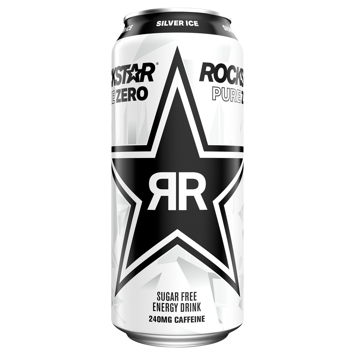 slide 1 of 1, Rockstar Pure Zero Silver Ice Energy Drink 16 fl oz, 16 fl oz