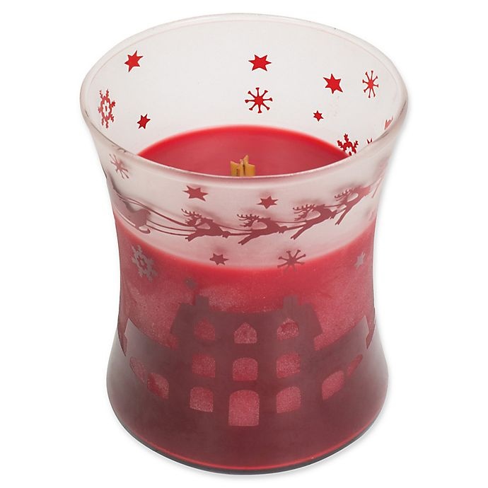 slide 1 of 1, WoodWick Scenic Hourglass Pomegranate Jar Candle - Red, 1 ct