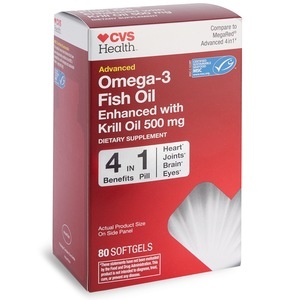 CVS Health Advanced Omega Fish Oil Enhanced With Krill Oil 80 ct