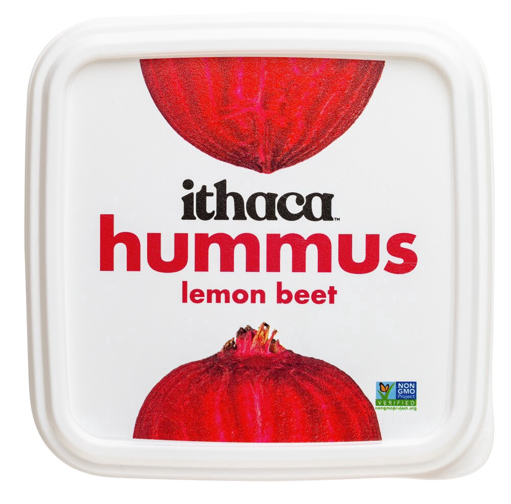 slide 6 of 6, Ithacus Hummus Ithaca Lemon Beet Hummus, 10 oz