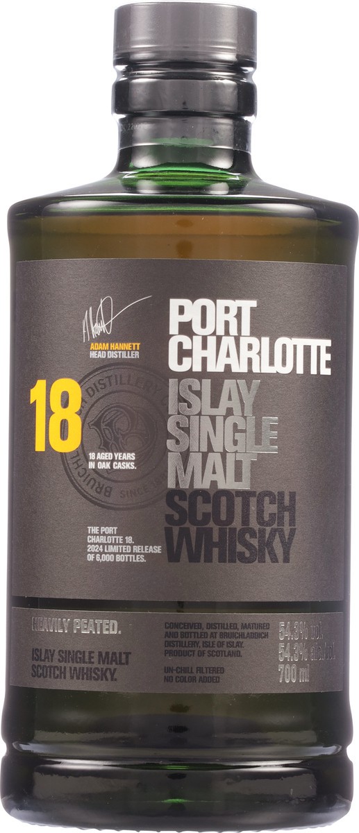 slide 2 of 12, Bruichladdich Port Charlotte Islay Single Malt Scotch Whisky 700 ml, 700 ml