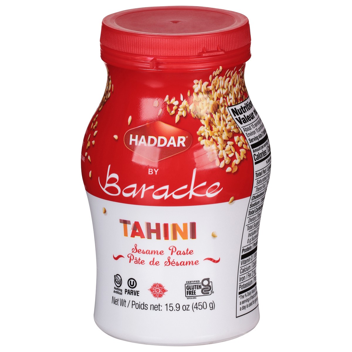 slide 3 of 9, Haddar Baracke Tahini Sesame Paste 15.9 oz, 15.9 oz