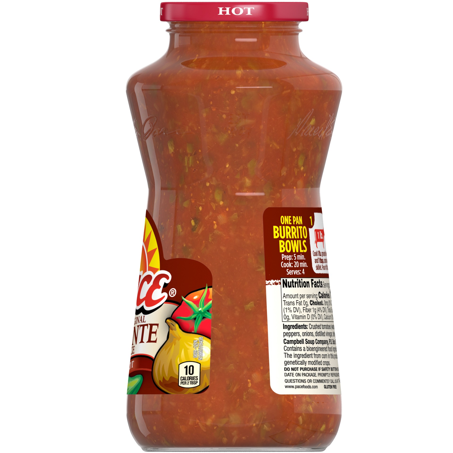 slide 5 of 5, Pace Picante Sauce, Hot, 24 oz