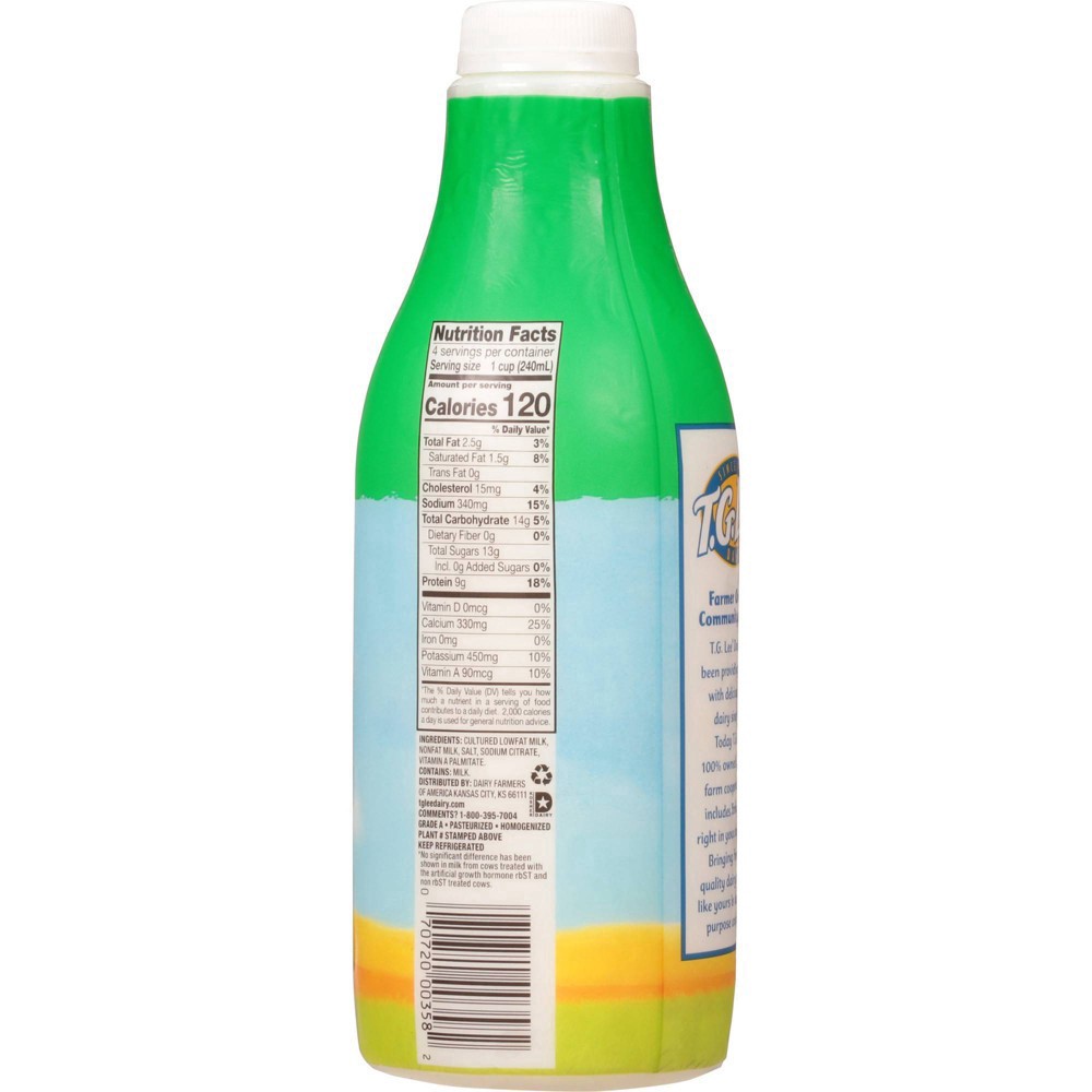slide 8 of 9, TG LEE T.G. Lee Dairy Lowfat Cultured Buttermilk, Quart - 1 Bottle, 1 qt