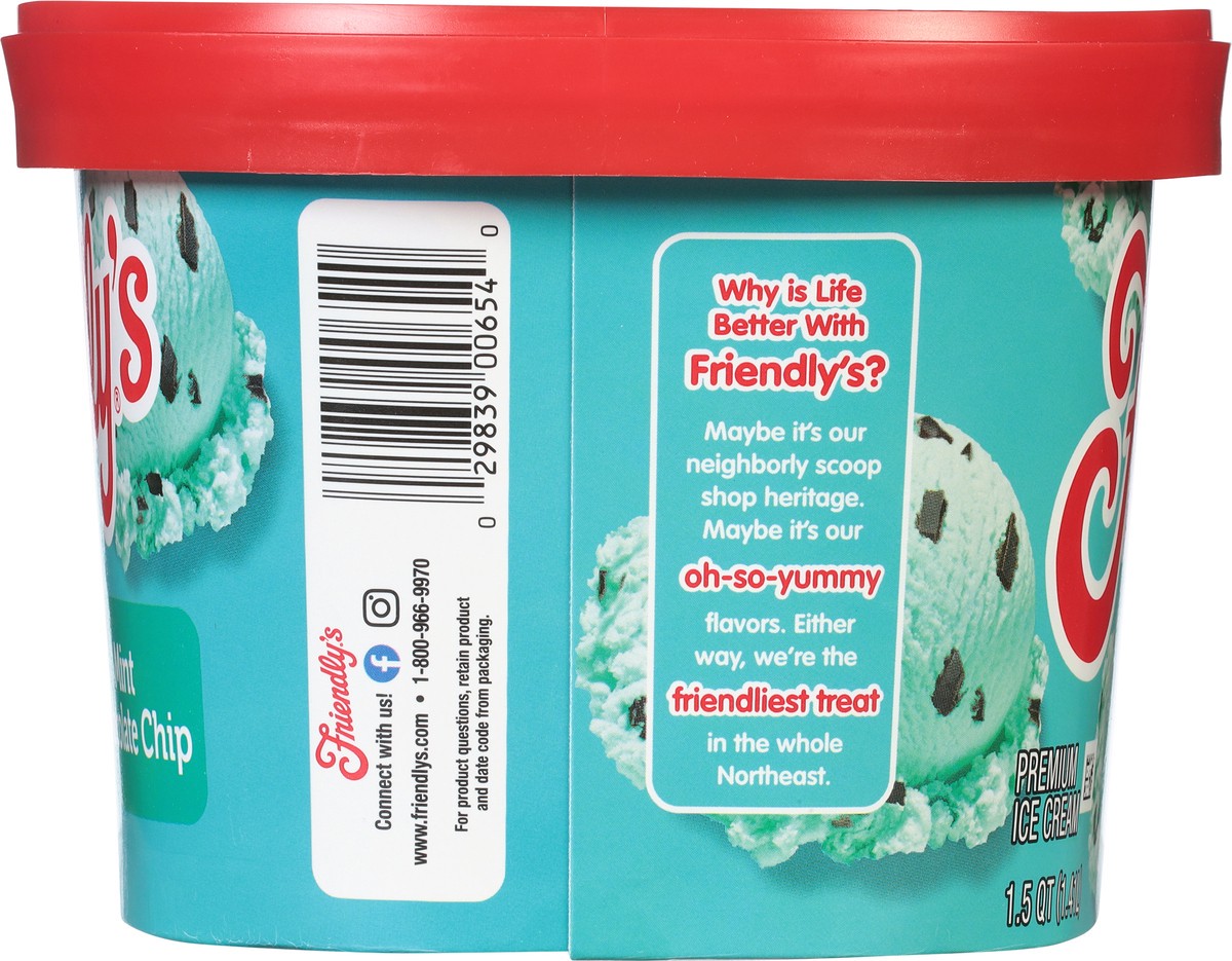 slide 8 of 9, Friendly's Premium Mint Chocolate Chip Ice Cream 1.5 qt, 1.5 qt